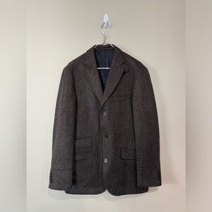 Flynt Western Apparel Brown Chevron Print Peacoat